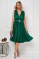 Green dress midi cloche from veil fabric detachable cord 4 - StarShinerS.com
