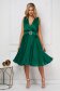 Green dress midi cloche from veil fabric detachable cord 3 - StarShinerS.com