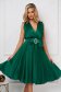 Green dress midi cloche from veil fabric detachable cord 1 - StarShinerS.com