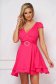 Pink dress short cut cloche airy fabric short sleeves 1 - StarShinerS.com