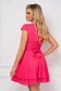 Pink dress short cut cloche airy fabric short sleeves 2 - StarShinerS.com