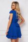Blue dress short cut cloche airy fabric short sleeves 2 - StarShinerS.com