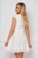 White dress short cut occasional cloche airy fabric short sleeves 2 - StarShinerS.com
