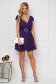 Purple dress short cut cloche airy fabric short sleeves 4 - StarShinerS.com
