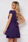 Purple dress short cut cloche airy fabric short sleeves 2 - StarShinerS.com