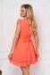 Coral dress short cut occasional cloche airy fabric short sleeves 2 - StarShinerS.com
