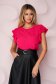 StarShinerS fuchsia women`s blouse office loose fit light material with ruffled sleeves 5 - StarShinerS.com