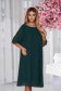 From veil fabric midi loose fit with crystal embellished details green dress 1 - StarShinerS.com