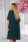 From veil fabric midi loose fit with crystal embellished details green dress 2 - StarShinerS.com