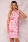 - StarShinerS dress pencil slightly elastic fabric with floral print short cut 5 - StarShinerS.com