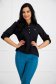 Black women`s blouse loose fit a front pocket georgette 1 - StarShinerS.com