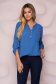 Women`s blouse loose fit a front pocket georgette 1 - StarShinerS.com