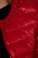 Red jacket from slicker thin fabric with pockets with pearls straight 4 - StarShinerS.com