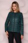 Darkgreen jacket from slicker thin fabric with pockets with pearls straight 1 - StarShinerS.com
