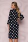 Dress midi straight wrinkled material from elastic fabric long sleeved 4 - StarShinerS.com