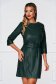 Darkgreen dress casual straight from ecological leather faux leather belt 1 - StarShinerS.com