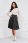 Black skirt from ecological leather cloche faux leather belt 1 - StarShinerS.com
