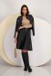 Black eco-leather pleated skirt with faux leather belt - SunShine 3 - StarShinerS.com
