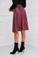 Burgundy skirt from ecological leather cloche faux leather belt 4 - StarShinerS.com