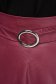 Burgundy skirt from ecological leather cloche faux leather belt 6 - StarShinerS.com