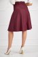 Burgundy skirt from ecological leather cloche faux leather belt 2 - StarShinerS.com