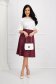 Burgundy skirt from ecological leather cloche faux leather belt 5 - StarShinerS.com