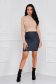 Dark blue skirt short cut pencil from ecological leather 3 - StarShinerS.com