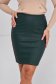 Darkgreen skirt short cut pencil from ecological leather 5 - StarShinerS.com