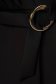 StarShinerS black dress office pencil cloth thin fabric wrap over skirt accessorized with tied waistband 4 - StarShinerS.com