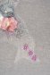 Pulover Lady Pandora gri tricotat cu croi larg cu flori in relief cu efect 3d 4 - StarShinerS.ro