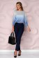 Pulover Lady Pandora albastru casual cu croi larg din material elastic tricotat cu maneci trei-sferturi 3 - StarShinerS.ro