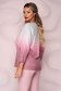 Pulover Lady Pandora roz casual cu croi larg din material elastic tricotat cu maneci trei-sferturi 2 - StarShinerS.ro