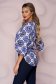 StarShinerS women`s blouse asymmetrical loose fit thin fabric office nonelastic fabric with floral print 4 - StarShinerS.com