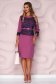 Purple dress midi pencil with lace details from elastic fabric thin fabric elegant 3 - StarShinerS.com