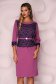 Purple dress midi pencil with lace details from elastic fabric thin fabric elegant 1 - StarShinerS.com