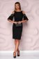 StarShinerS black both shoulders cut out elegant dress with pearls 3 - StarShinerS.com