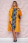 Mustard coat loose fit long detachable cord cloth 2 - StarShinerS.com