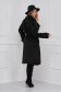 Palton din stofa negru lung cu croi larg si cordon detasabil - SunShine 4 - StarShinerS.ro