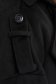 Palton din stofa negru lung cu croi larg si cordon detasabil - SunShine 5 - StarShinerS.ro