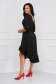- StarShinerS black dress asymmetrical cloche with ruffles at the buttom of the dress georgette 2 - StarShinerS.com