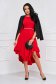 - StarShinerS red dress asymmetrical cloche with ruffles at the buttom of the dress georgette 3 - StarShinerS.com