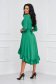- StarShinerS green dress asymmetrical cloche with ruffles at the buttom of the dress georgette 3 - StarShinerS.com