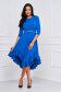 - StarShinerS blue dress asymmetrical cloche with ruffles at the buttom of the dress georgette 1 - StarShinerS.com