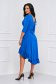 - StarShinerS blue dress asymmetrical cloche with ruffles at the buttom of the dress georgette 2 - StarShinerS.com