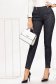 Darkblue trousers with button accessories conical medium waist office thin fabric lateral pockets 1 - StarShinerS.com