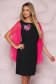 Rochie din stofa fuchsia tip creion cu maneci din voal si broderie unica - StarShinerS 1 - StarShinerS.ro