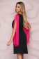 Rochie din stofa fuchsia tip creion cu maneci din voal si broderie unica - StarShinerS 2 - StarShinerS.ro