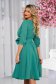 Green dress midi cloche from satin buckle accessory 2 - StarShinerS.com