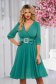 Green dress midi cloche from satin buckle accessory 1 - StarShinerS.com
