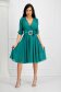 Green dress midi cloche from satin buckle accessory 4 - StarShinerS.com